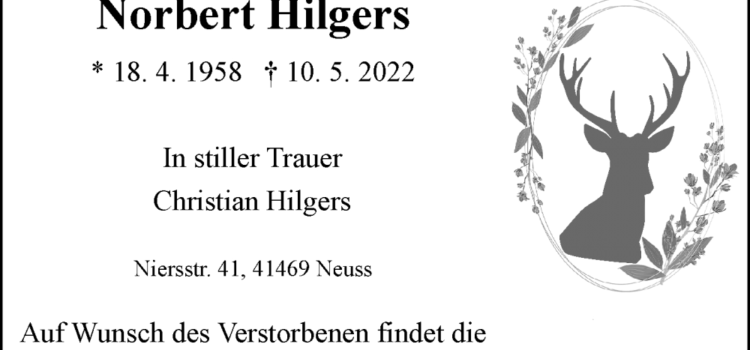 Trauer um Norbert Hilgers